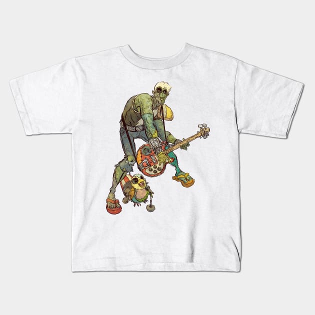 Frankenbass Frankenbird Kids T-Shirt by jesse.lonergan